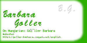 barbara goller business card